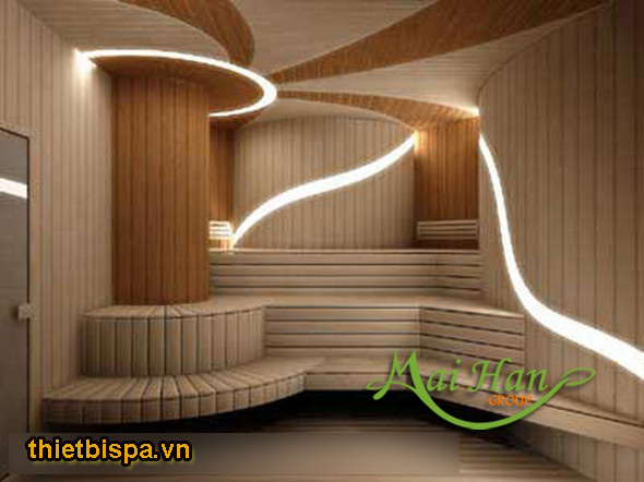 mẫu phòng xông hơi sauna sang trọng